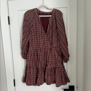 Madewell Burgundy Plaid Shirt